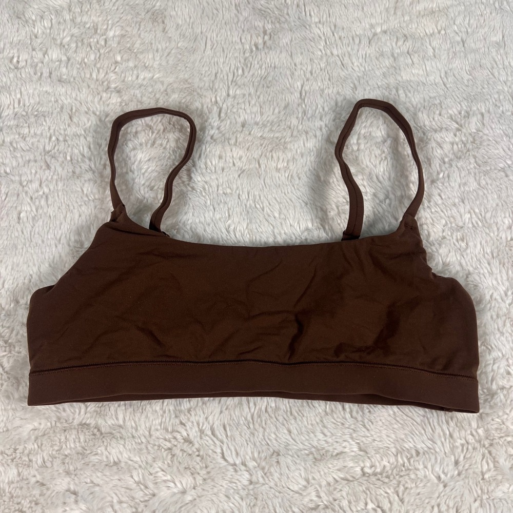 Skims Fits Everybody Scoop Neck Bralette Cocoa Brown Small Adjustable Straps NEW